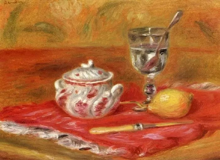 STILL LIFE WITH GLASS AND LEMON