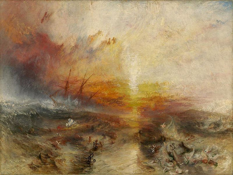 Slavers Throwing Overboard The Dead And Dying, Typhon Coming On by Joseph Turner
