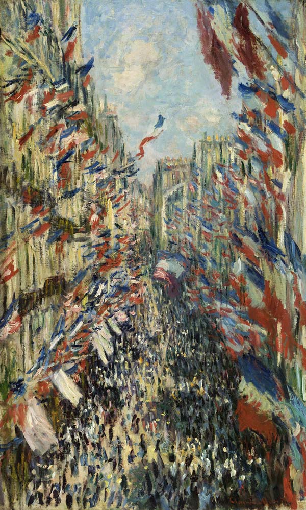The Rue Montorgeuil 30Th Of June 1878 by Claude Oscar Monet