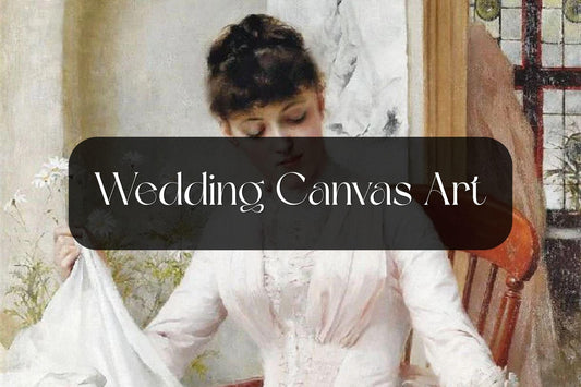 Wedding Canvas Art: Oil Portraits Over Prints featured image