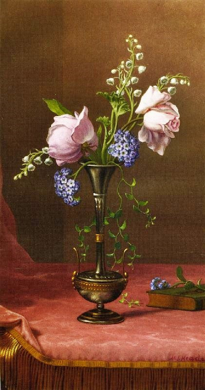Victorian Vase With Flowers Of Devotion by Martin Johnson Heade