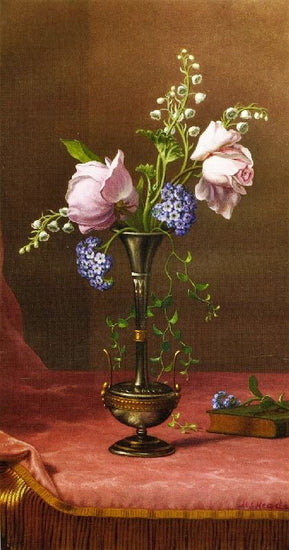 Victorian Vase With Flowers Of Devotion by Martin Johnson Heade