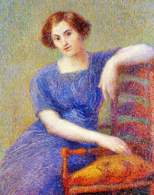 Young Woman In An Armchair by Hippolyte Petitjean