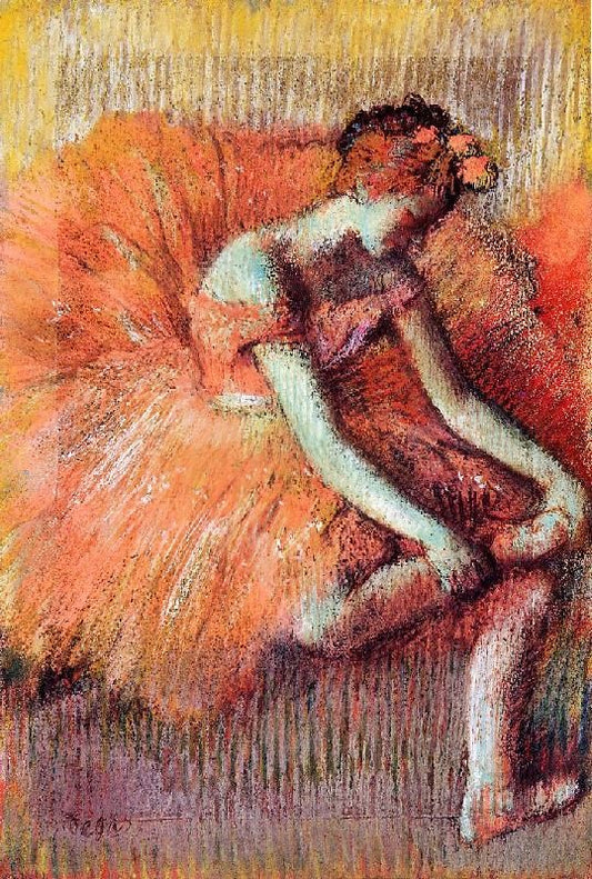 Dancer Adjusting Her Sandel by Edgar Degas