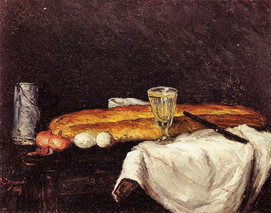 Still Life With Bread And Eggs by Paul Cézanne