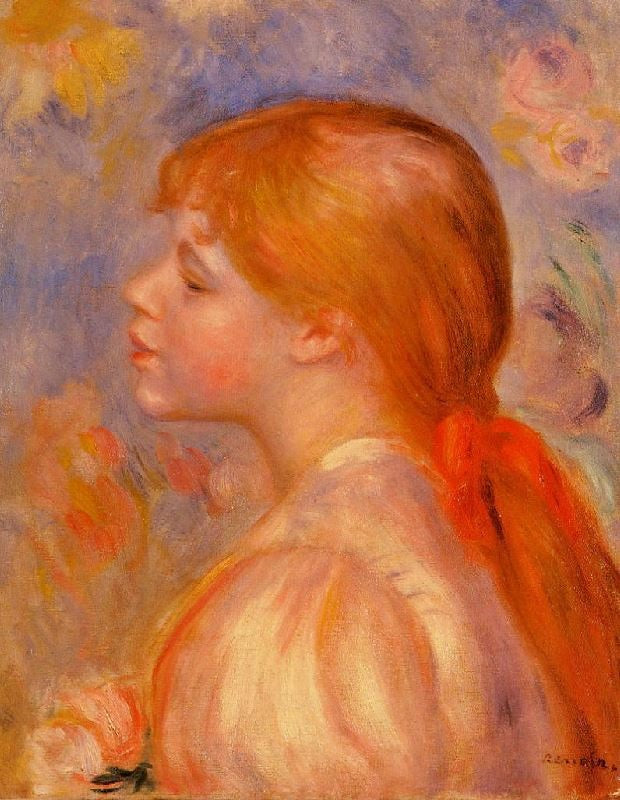 GIRL WITH A RED HAIR RIBBON