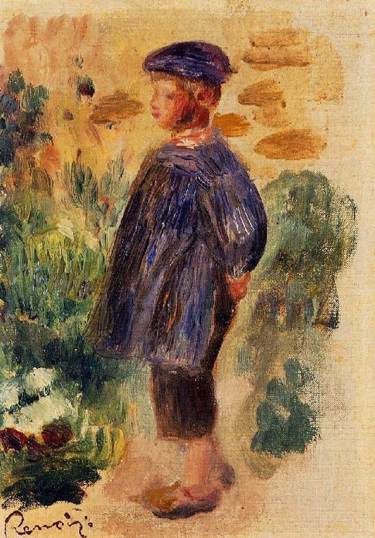 Portrait Of A Kid In A Beret by Pierre Auguste Renoir