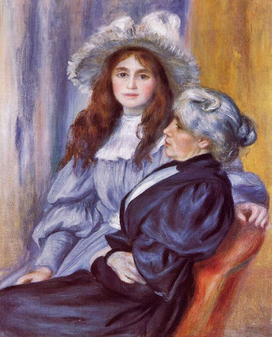 Berthe Morisot And Her Daughter Julie Manet by Pierre Auguste Renoir