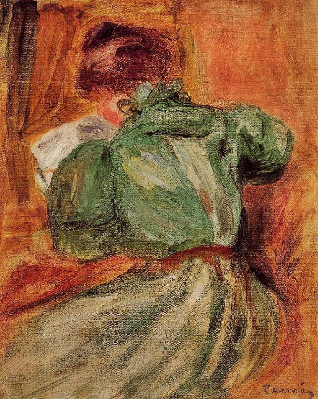 Reader In Green by Pierre Auguste Renoir