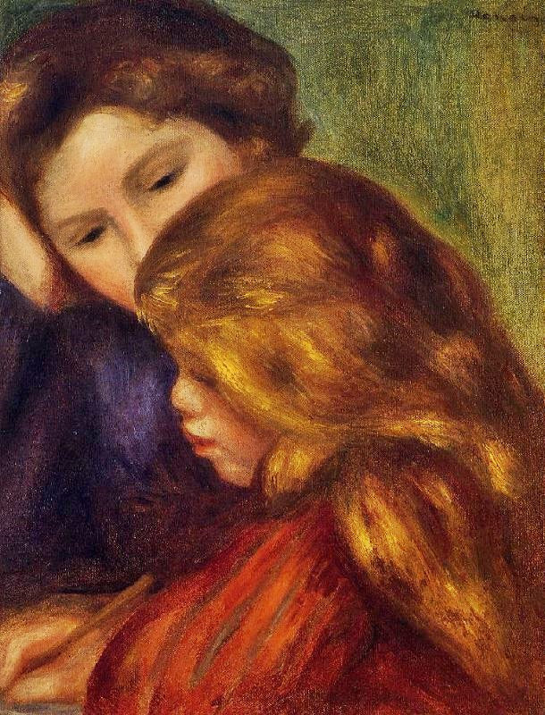 The Writing Lesson by Pierre Auguste Renoir