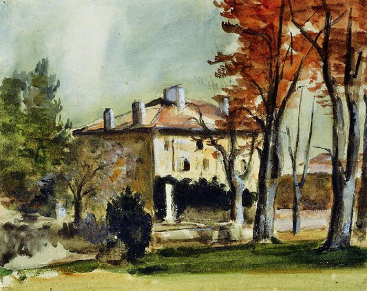 The Manor House At Jas De Bouffan by Paul Cézanne