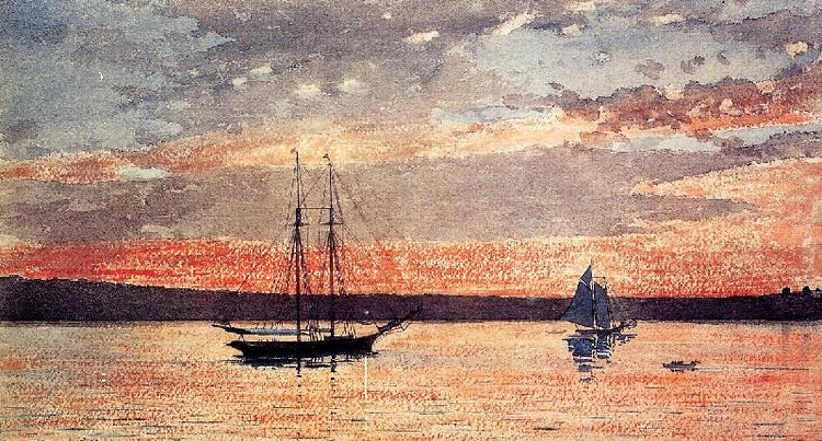 Sunset At Gloucester by Winslow Homer