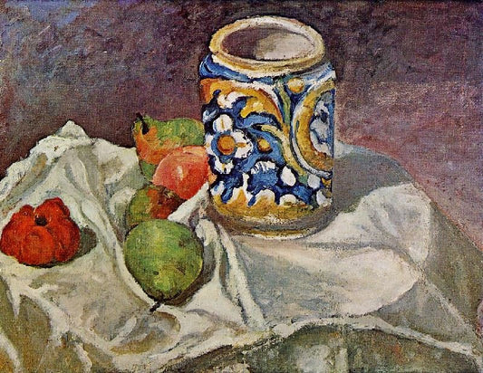 Still Life With Italian Earthenware by Paul Cézanne