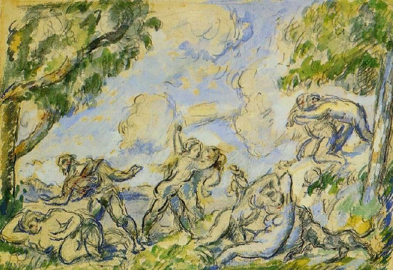 The Battle Of Love by Paul Cézanne