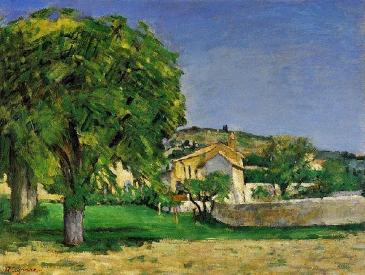 Chestnut Trees And Farmstead Of Jas De Bouffan by Paul Cézanne