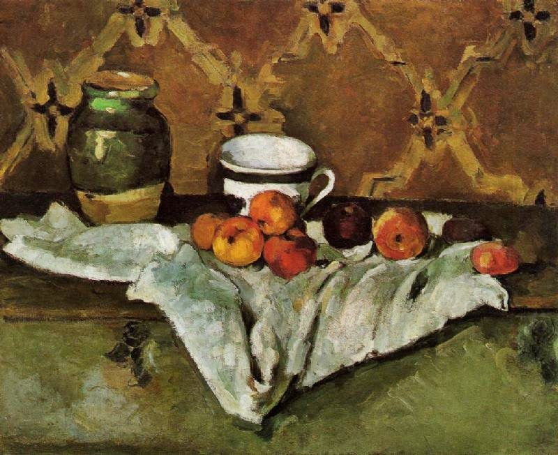 Still Life With Cup, Jar And Apples by Paul Cézanne