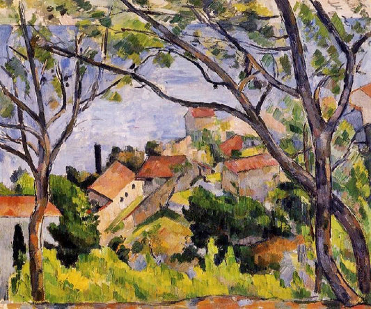 L’Estaque, View Through The Trees by Paul Cézanne