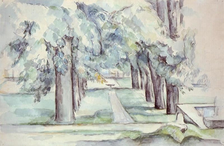 Pool And Lane Of Chestnut Trees At Jas De Bouffan by Paul Cézanne