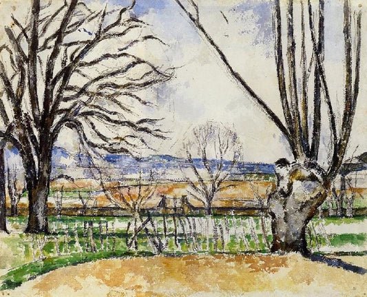 The Trees Of Jas De Bouffan In Spring by Paul Cézanne