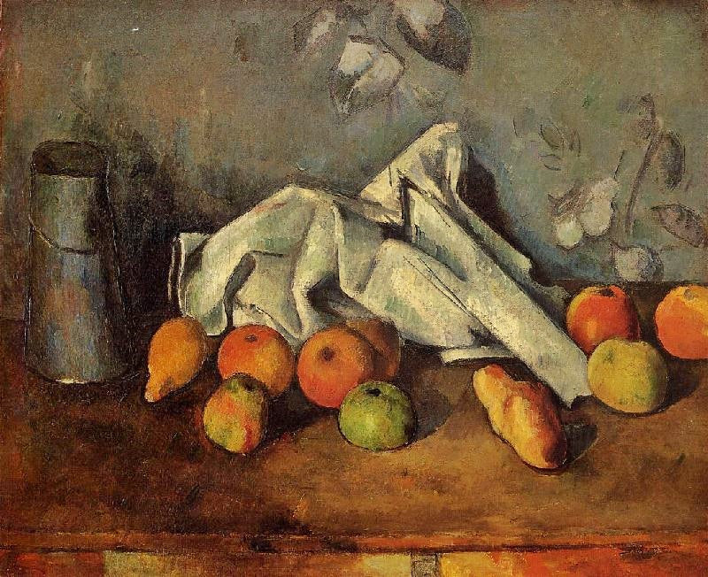 Still Life With Milk Can And Apples by Paul Cézanne