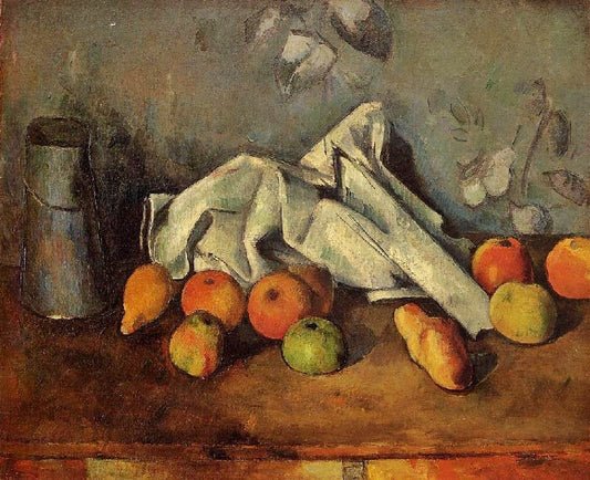 Still Life With Milk Can And Apples by Paul Cézanne