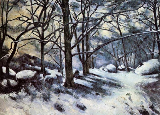 Melting Snow, Fontainebleau by Paul Cézanne