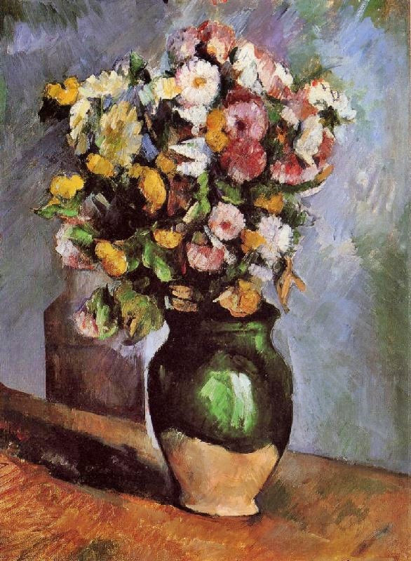Flowers In An Olive Jar, 1880 by Paul Cézanne