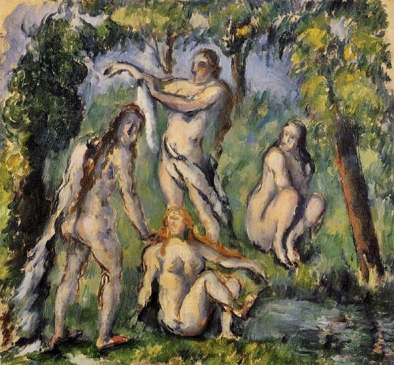 Four Bathers, 1880 by Paul Cézanne