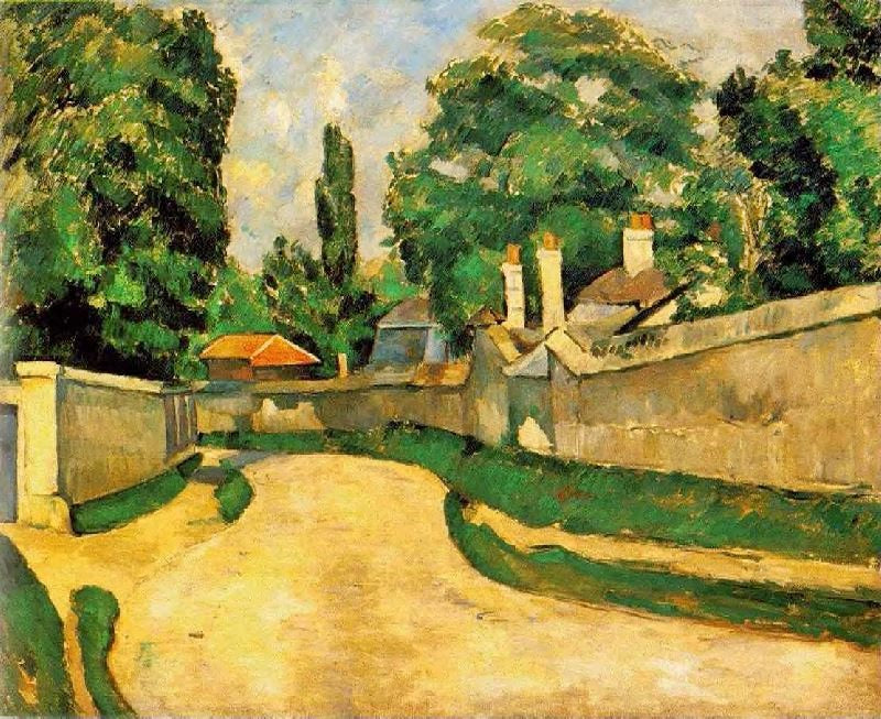 Houses Along A Road by Paul Cézanne