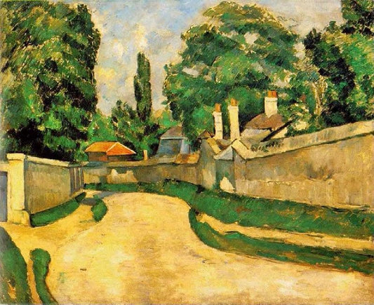 Houses Along A Road by Paul Cézanne