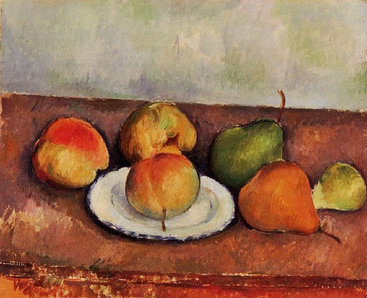 Still Life, Plate And Fruit by Paul Cézanne