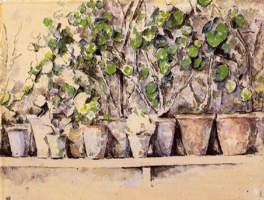 Flowerpots by Paul Cézanne