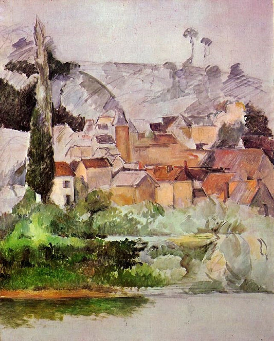 Medan: Chateau And Village by Paul Cézanne