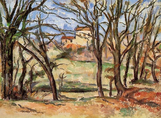 House Behind Trees On The Road To Tholonet by Paul Cézanne