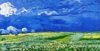 Wheatfields Under A Clouded Sky by Vincent van Gogh