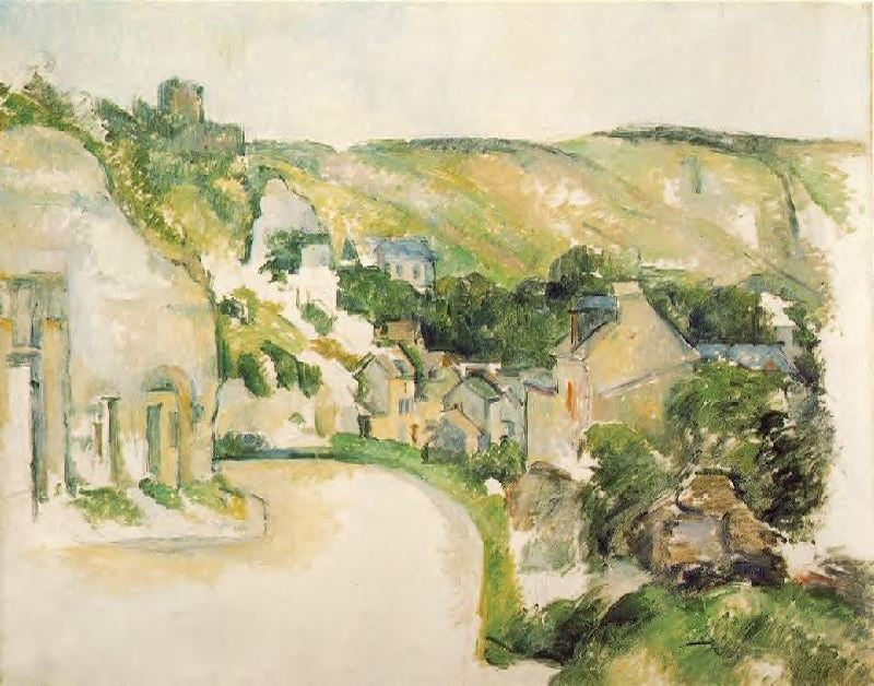 A Turn On The Road At Roche-Ruyon by Paul Cézanne