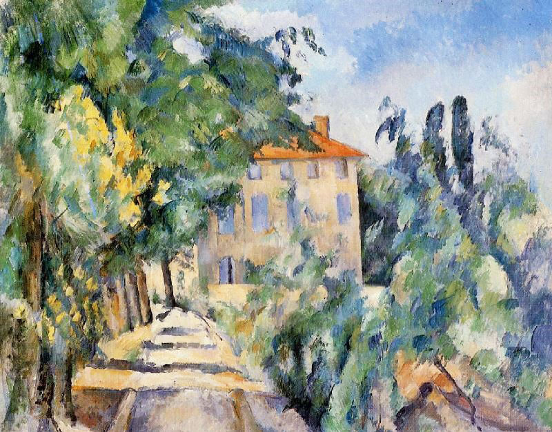 House With Red Roof by Paul Cézanne