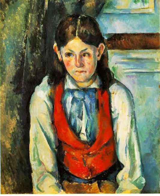 Boy In A Red Vest, 1890 by Paul Cézanne