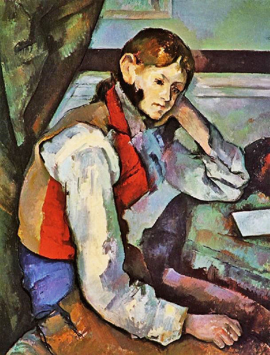 Boy In A Red Vest by Paul Cézanne