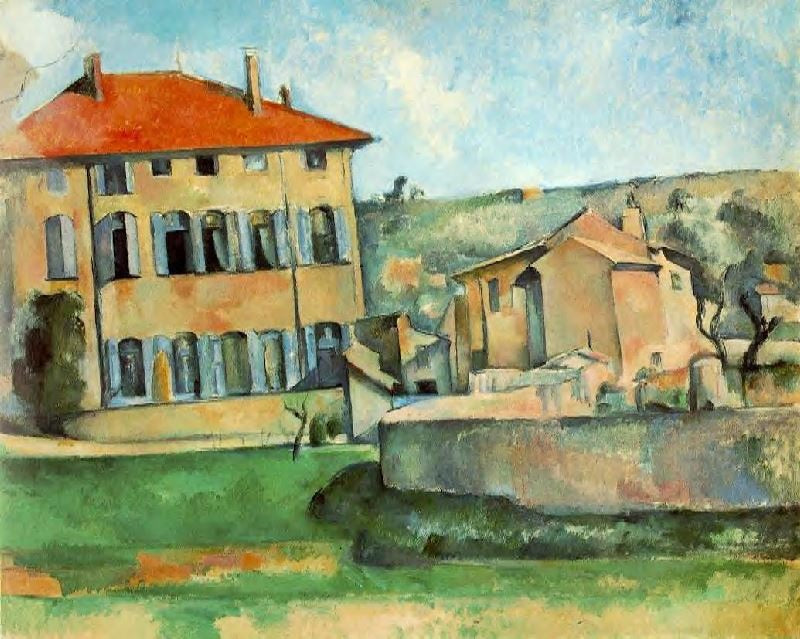 House And Farm At Jas De Bouffan by Paul Cézanne