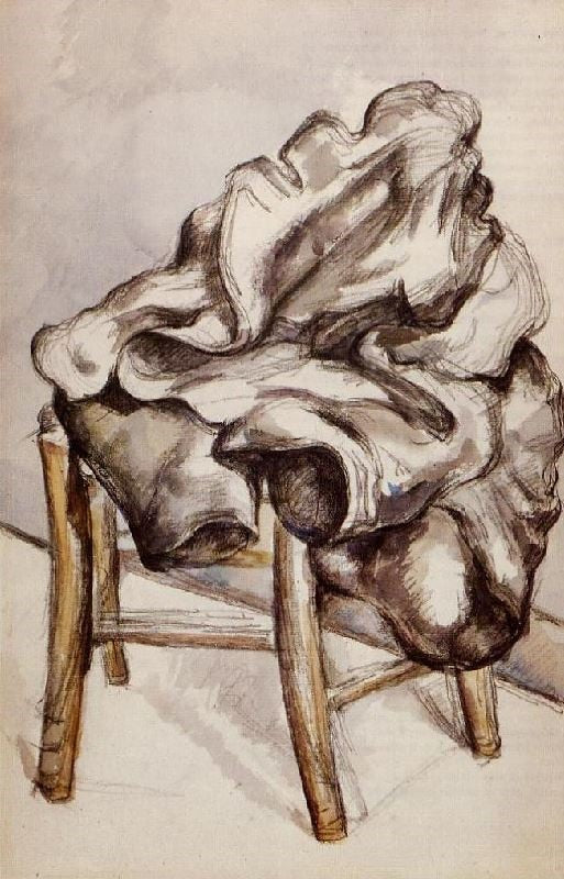 Jacket On A Chair by Paul Cézanne