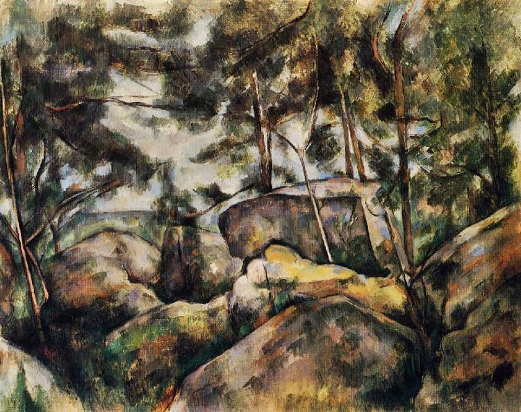 Rocks At Fountainebleau by Paul Cézanne