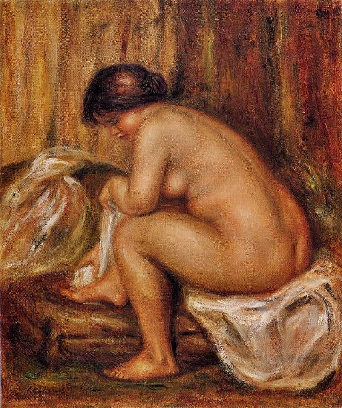 After Bathing by Pierre Auguste Renoir
