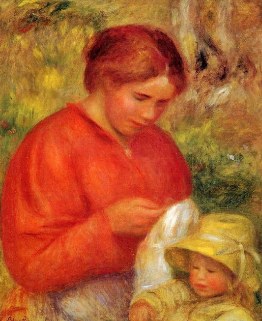 Woman And Child by Pierre Auguste Renoir