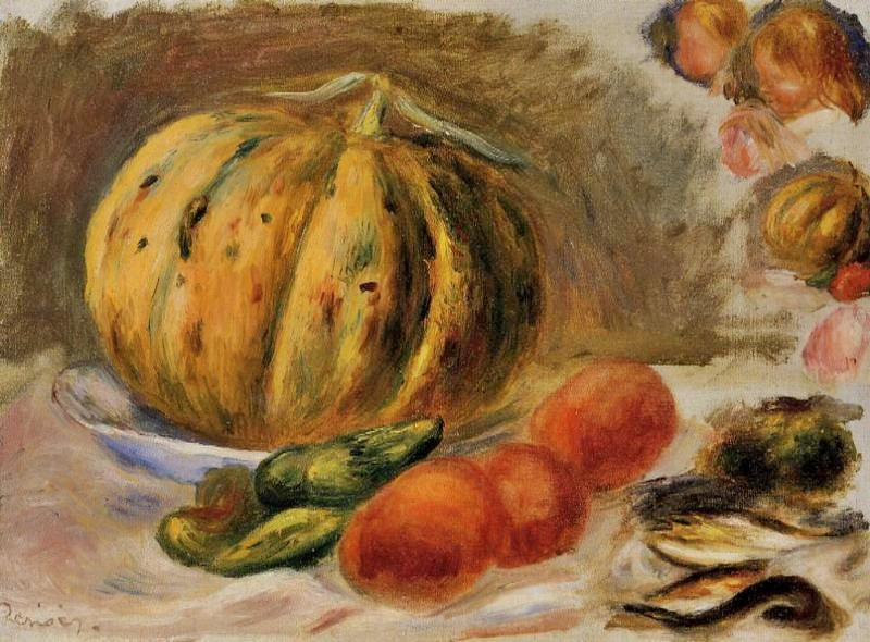Melon And Tomatos by Pierre Auguste Renoir