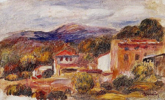 House And Trees With Foothills by Pierre Auguste Renoir