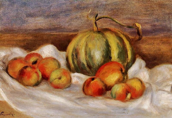 Still Life With Cantalope And Peaches by Pierre Auguste Renoir