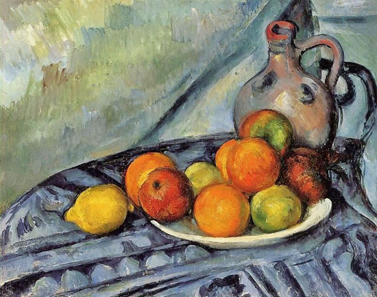 Fruit And Jug On A Table by Paul Cézanne