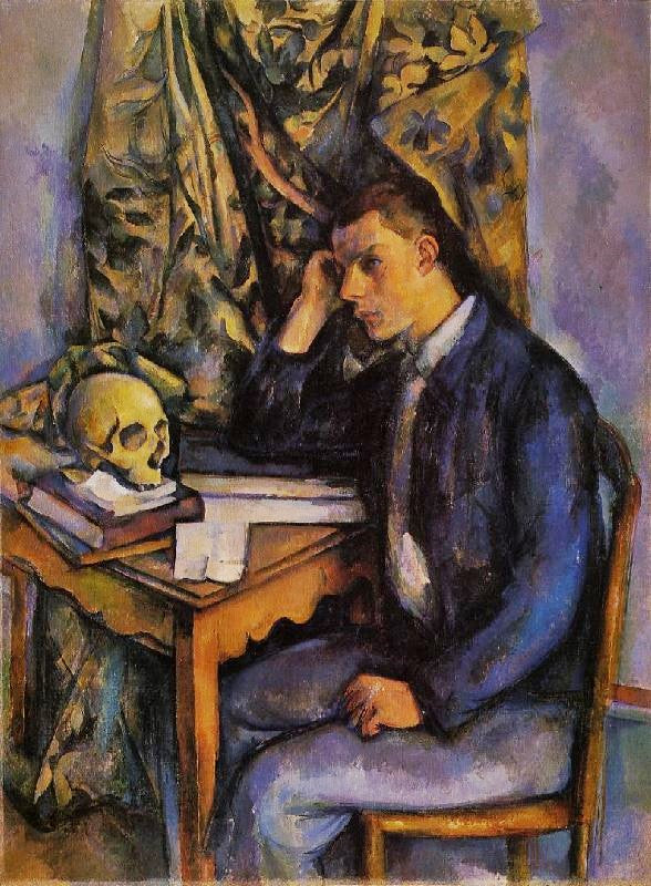 Boy With Skull by Paul Cézanne