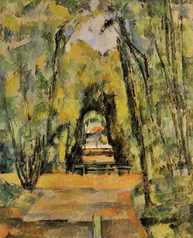 Tree Lined Lane At Chantilly by Paul Cézanne
